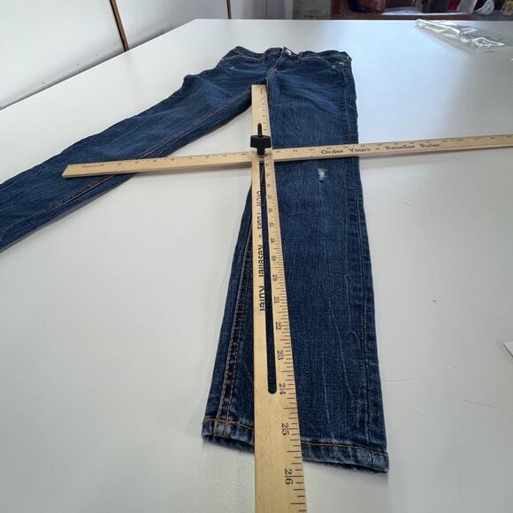 Zara Jeans Womens 2 Blue Skinny Stretch Distressed Denim Premium Collection - Picture 7 of 7